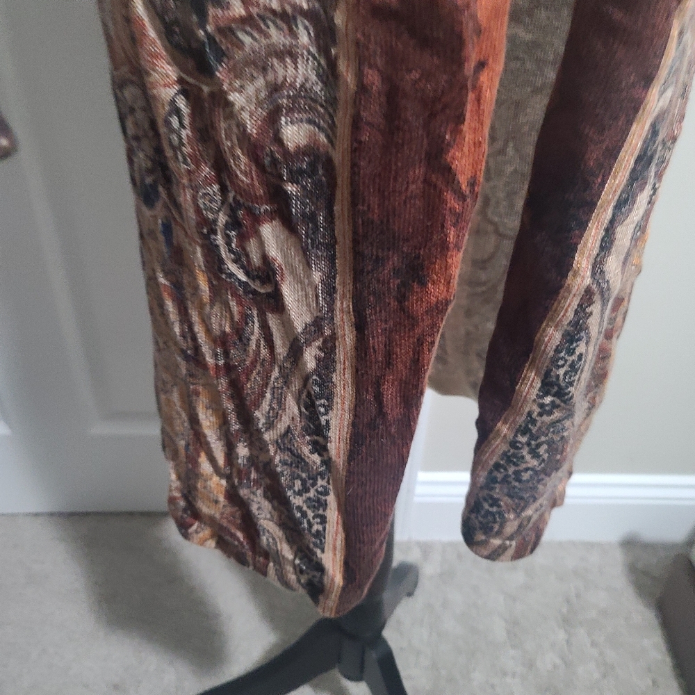 Chico's Regal Paisley Cardigan Open Front Duster Chico's Size 0 - Picture 7 of 15